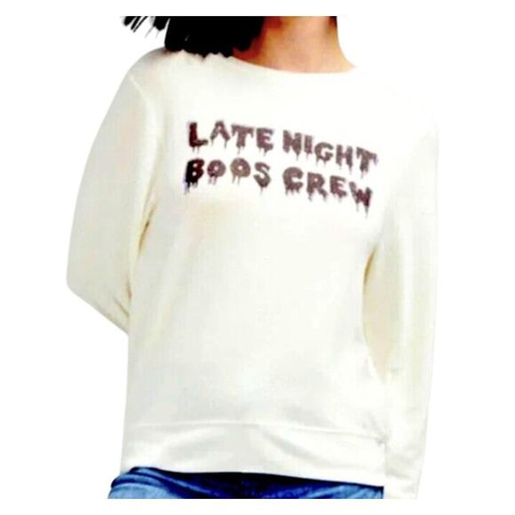 Wildfox Late Night Boos Crew Baggy Jumper Top size Large - Picture 8 of 10